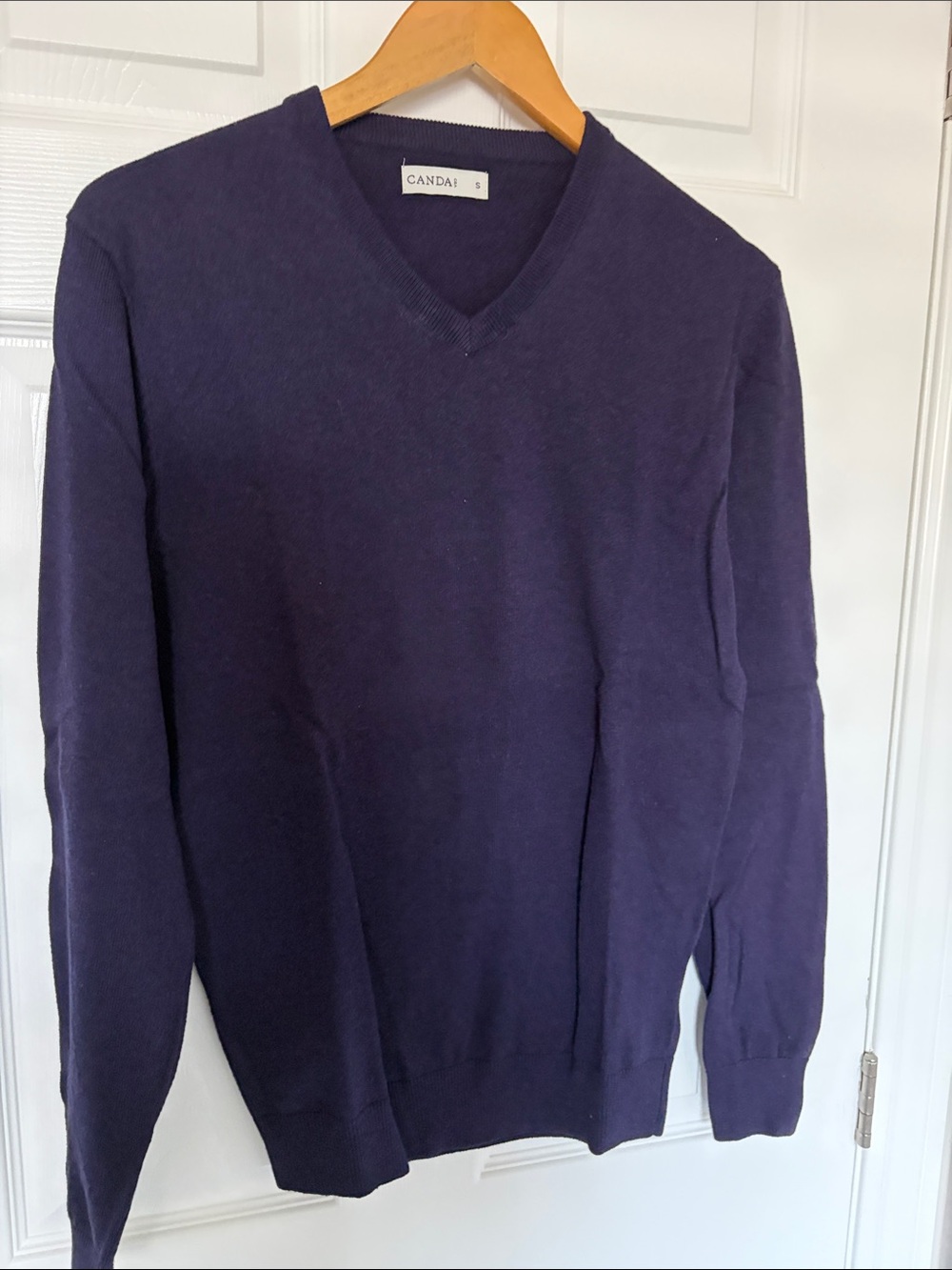 Men's V-Neck Sweater in Deep Purple